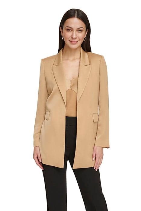 L/S TAILORED JACKET PECAN by DKNY