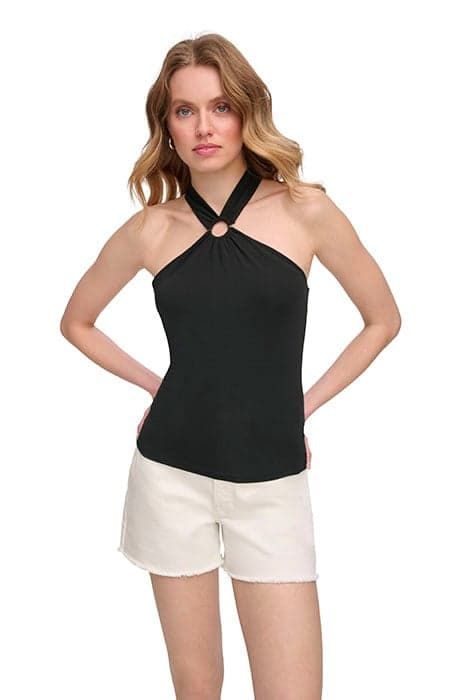 S/L CROSSOVER TOP BLACK by DKNY