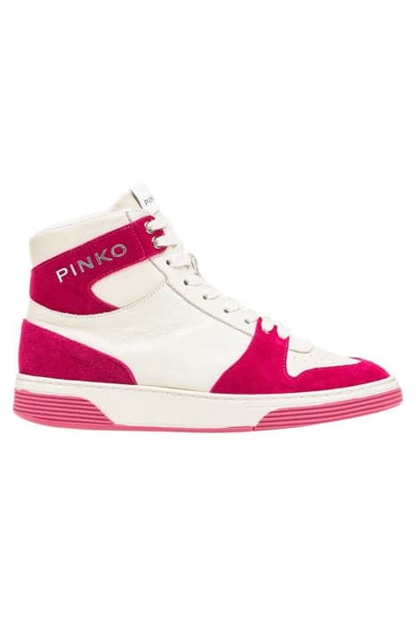 RONNIE SNEAKER PELLE VITELLO+S WHITE/FUCHSIA by PINKO