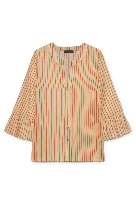 STRIPED MUSLIN SHIRT BEIGE by Elena Mirò