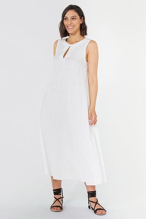 LONG LINEN DRESS WHITE by Elena Mirò