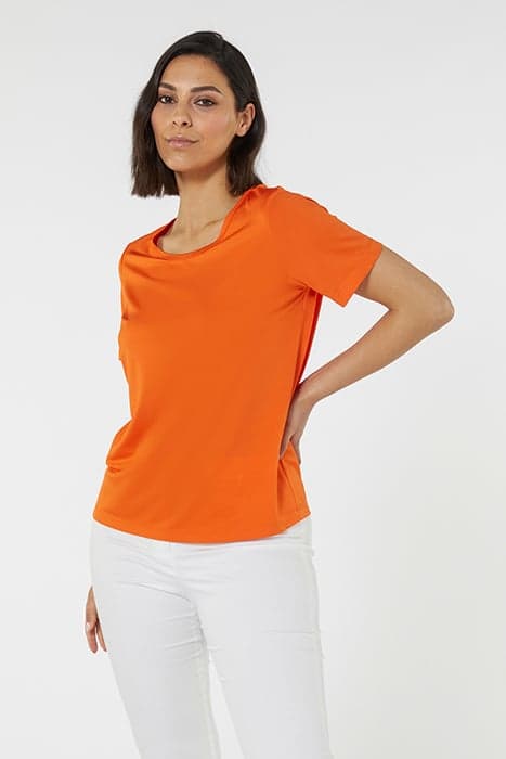 COLOURED JERSEY T-SHIRT ORANGE by Elena Mirò