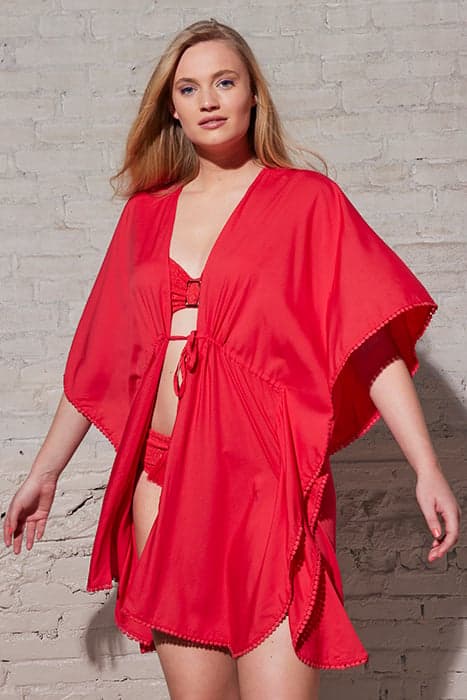 BW 1P TUNIC/CAFTAN KAFTAN DOT PINK RED COCKTAIL by Livera