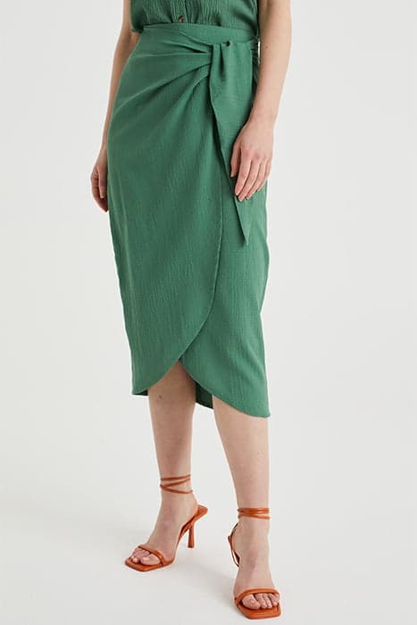 SKIRT MEDIUM LENGTH GREEN by WE Fashion