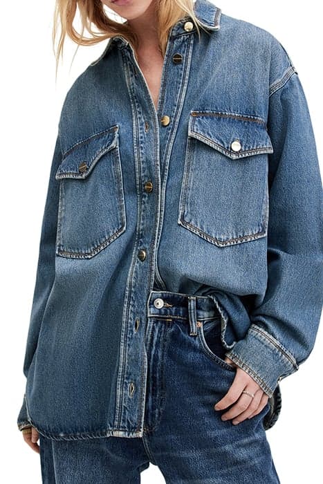 ALBA OVERSIZED SHIRT MID INDIGO by AllSaints