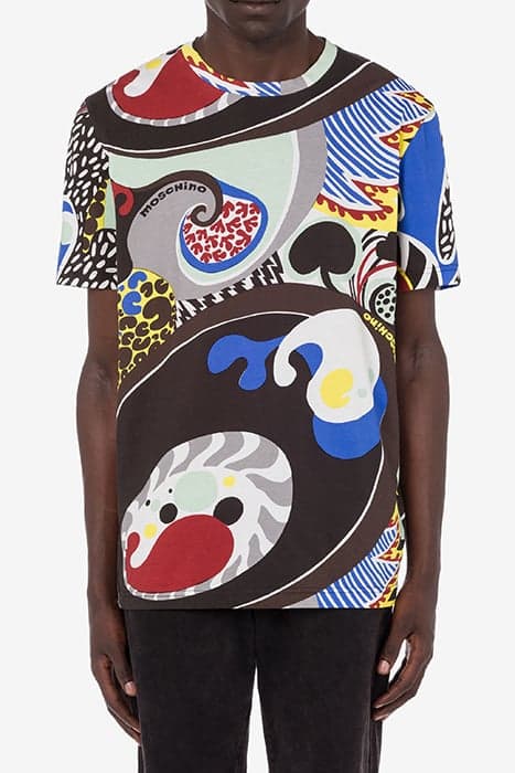 PSYCHEDELIC PRINT JERSEY T-SHIRT MULTICOLOR by Moschino