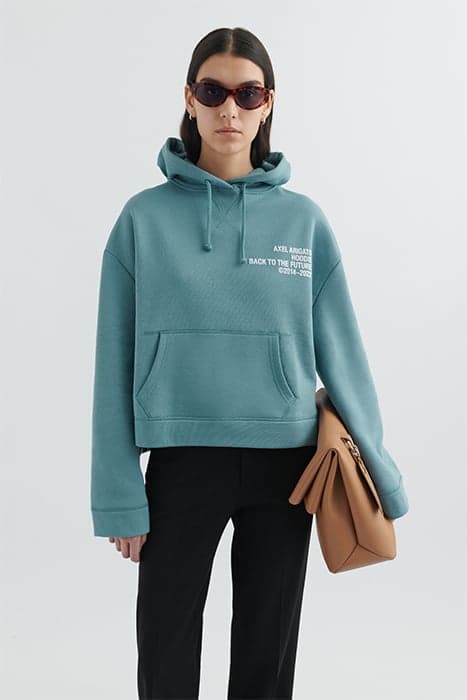 CURE CROPPED HOODIE BLUE by Axel Arigato