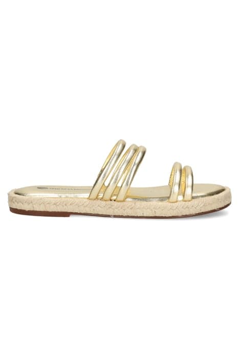 ESPADRILLE SLIPPER 2 CM METALLIC LEATHER LIGHT GOLD by Shabbies Amsterdam