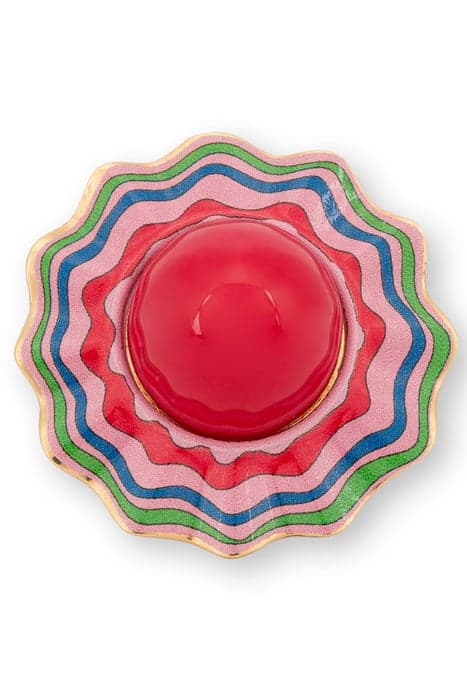 PSYCHEDELIC FLOWER RING RED by Moschino