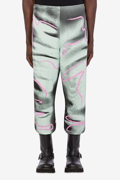 SHADOWS & SQUIGGLES FLEECE JOGGERS GREEN by Moschino