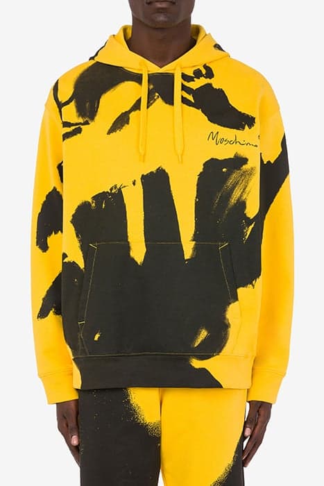 TONY VIRAMONTES ARCHIVE ORGANIC COTTON SWEATSHIRT YELLOW by Moschino