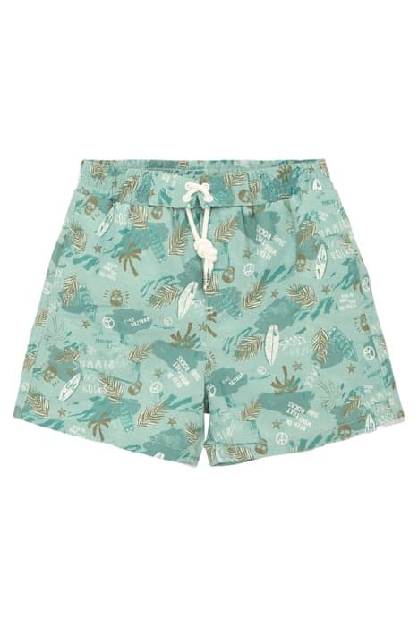 BOYS’ GREEN SURF-ROCK PRINT SWIMMING SHORTS by IKKS