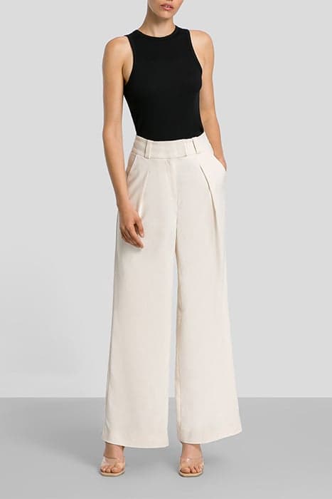 PEONY VERA WIDE LEG PANTS ALMOND MILK by Ivy Oak