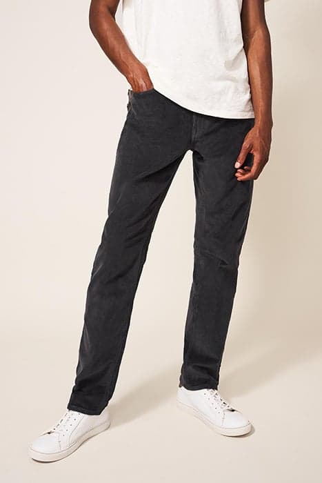 CROSBY CORD TROUSER WASHED BLACK by White Stuff