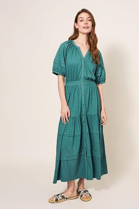 HALLIE JERSEY MIDI DRESS MID TEAL by White Stuff