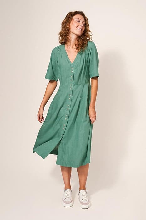 IZZIE DRESS MID GREEN by White Stuff