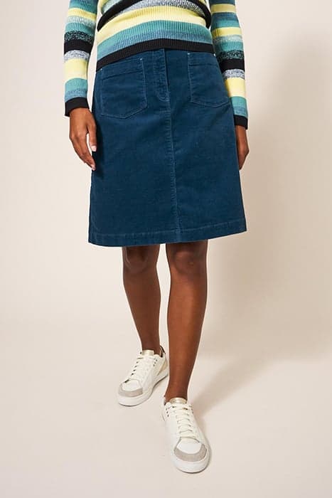 MELODY ORGANIC CORD SKIRT DARK TEAL by White Stuff