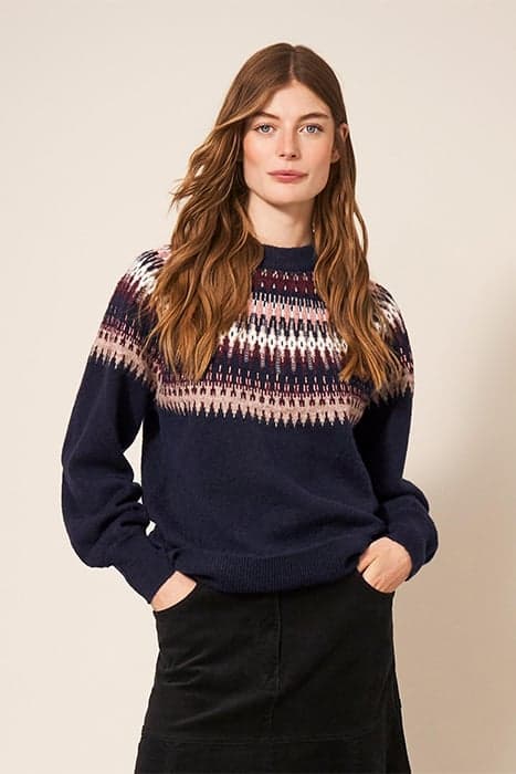 FRANKIE FAIRISLE JUMPER DARK NAVY by White Stuff