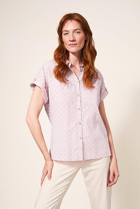 ELLA ORGANIC COTTON SHIRT MID PINK by White Stuff