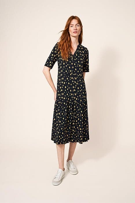 SABINA JERSEY DRESS BLACK PRINT by White Stuff