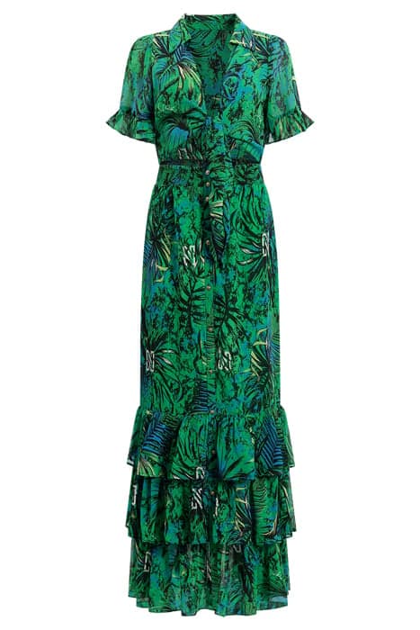 REX ISLAND MAXI DRESS BLACK/FERN GREEN by NIKKIE