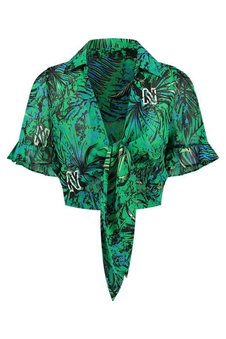 REX ISLAND TOP BLACK/FERN GREEN by NIKKIE