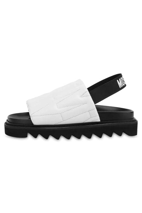 QUILTED NAPPA SANDALS WHITE by Moschino