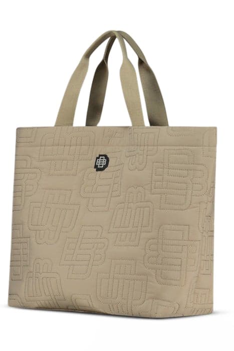 MONOGRAM QUILTED TOTE BAG BROWN by Black Bananas