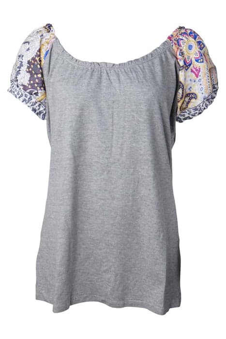 T-SHIRT SILK SLEEVE GREY by Mucho Gusto