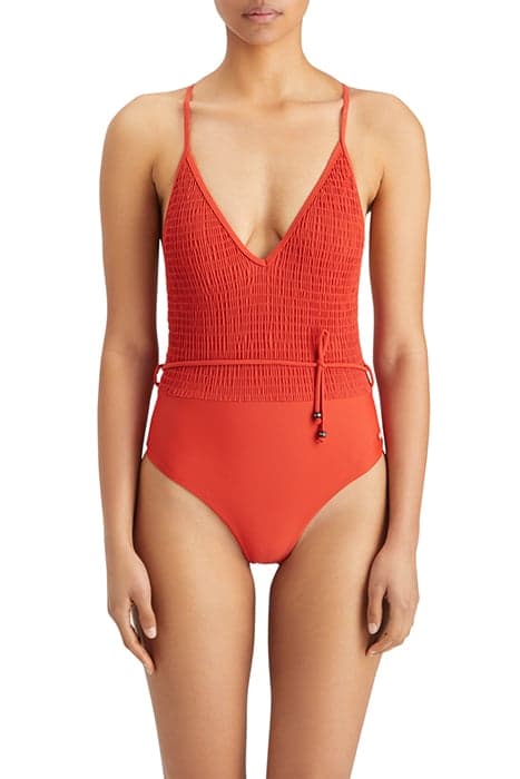 SWIMSUIT WITH SMOCK DETAIL RUSTIC CORAL by Scotch & Soda