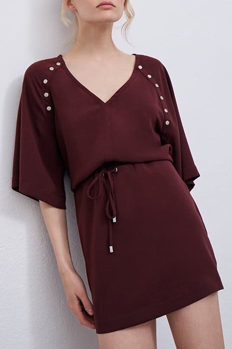 GARNET DRESS WITH PRESS STUD DECOR by IKKS