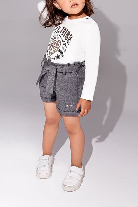 BABY GIRLS’ ECRU T-SHIRT AND GREY SHORTS OUTFIT by IKKS