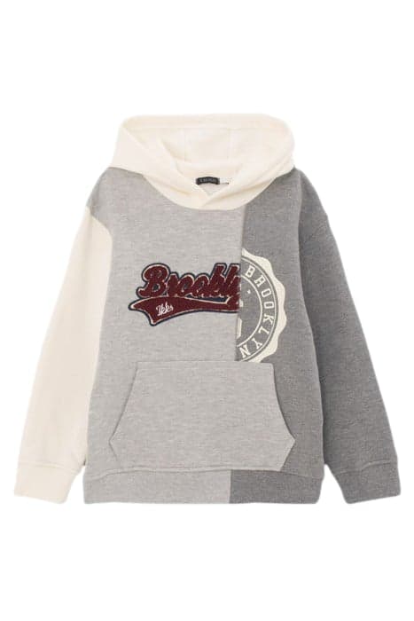 BOYS’ GREY AND ECRU HOODIE WITH CUT IMAGES by IKKS