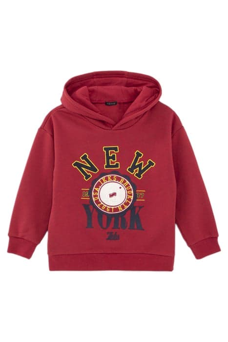 BOYS’ DARK RED HOODIE WITH XL EMBROIDERY by IKKS