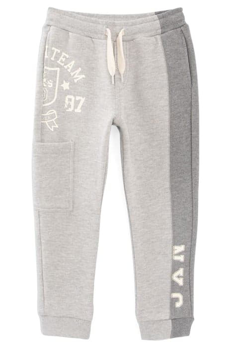 BOYS’ GREY COMBAT-STYLE JOGGERS WITH DARK GREY BAND by IKKS