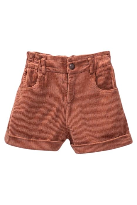 GIRLS’ COPPER PINK CORDUROY PAPER BAG SHORTS by IKKS