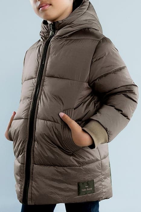 BOYS’ BLACK AND MOCHA REVERSIBLE LONG PADDED JACKET by IKKS