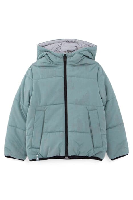 BOYS’ GREEN/GREY REFLECTIVE REVERSIBLE PADDED JACKET by IKKS