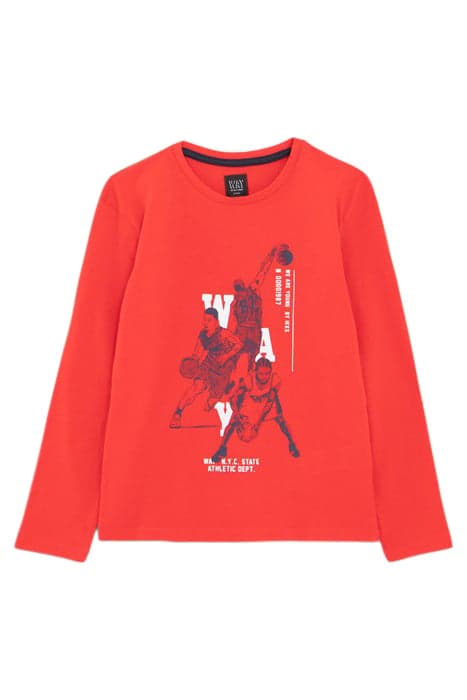 BOYS’ RED BASKETBALL PLAYER IMAGE T-SHIRT by IKKS