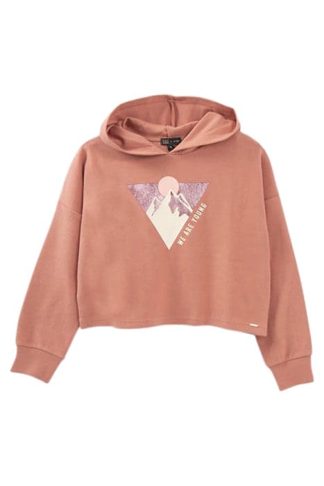 GIRLS’ TERRACOTTA MOUNTAIN IMAGE HOODIE by IKKS