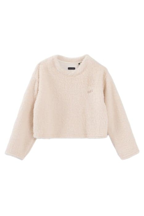 GIRLS’ ECRU FLUFFY KNIT SWEATSHIRT by IKKS