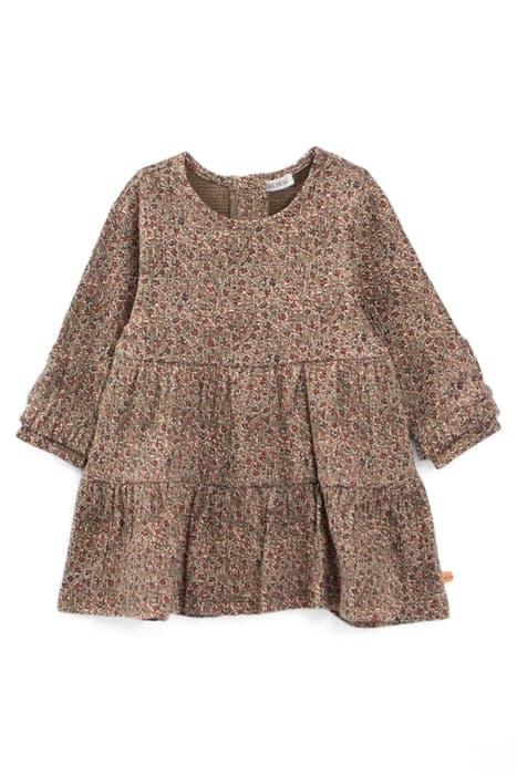 BABY GIRLS’ KHAKI LEOPARD FLORAL PRINT DRESS by IKKS