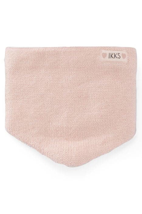 BABY GIRLS’ POWDER PINK LUREX FUR-LINED KNIT SNOOD by IKKS