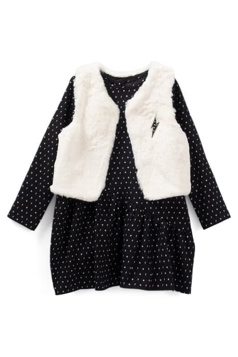 GIRLS’ 2-IN-1 MINIMALIST PRINT DRESS WITH GILET by IKKS