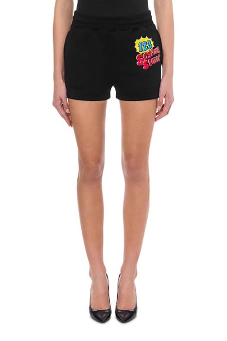 MOSCHINO MOSCHINO SESAME STREET© FLEECE SHORTS BLACK by Moschino