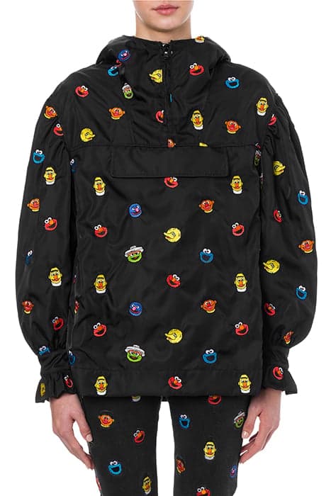 MOSCHINO MOSCHINO SESAME STREET© NYLON ANORAK BLACK by Moschino