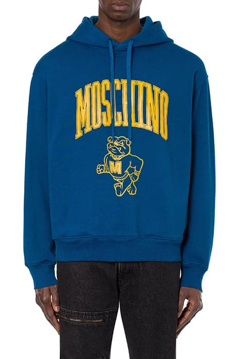 MOSCHINO VARSITY HOODIE BLUE by Moschino