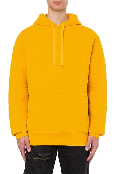 ALLOVER QUILTED LOGO HOODIE YELLOW by Moschino