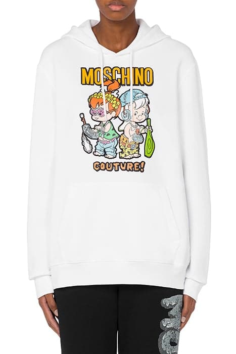 MOSCHINO X THE FLINTSTONES™ HOODIE WHITE by Moschino