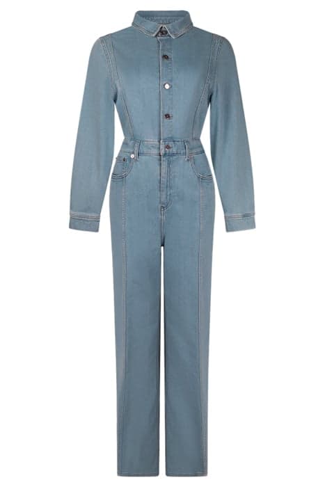 LAUREN DENIM JUMPSUIT S/S - STONE WASHED by Mud Jeans